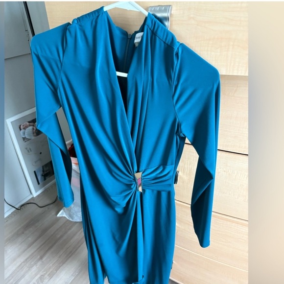 Calvin Klein Teal Dress with Twist Front - Picture 1 of 3